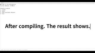 Java program of ATM machine debit credit and view the available balance