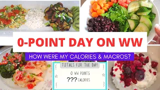 CHALLENGE 0-POINT MEALS FULL DAY OF EATING ON WW How low were my calories macros