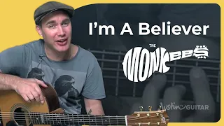 How to play Im A Believer by The Monkees on guitar