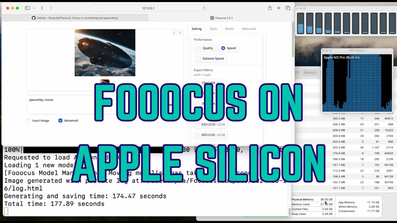 Apple Silicon run Fooocus Stable Diffusion, generate stunning images - Macbook Pro M processors - Mac AI Tutorial Video Thumbnail