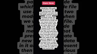 Understanding FileWriter Constructor in Java Write and Append Modes Explained Core Java Tutorial