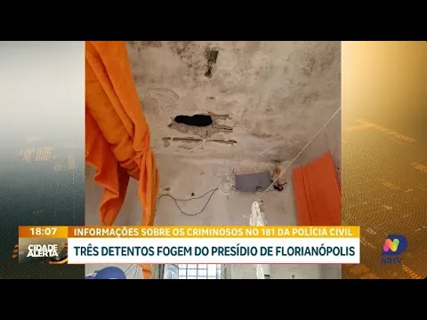 Três detentos fogem do presídio de Florianópolis: mega operação em andamento