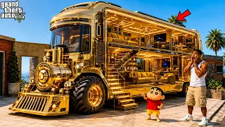 Franklin & Shinchan Buy The World's Most Luxurious Camper Bus In GTA 5!