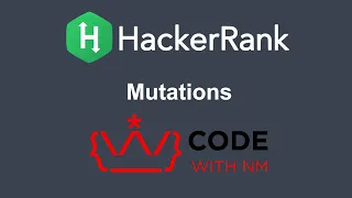 Mutations HackerRank Python Solution CODE WITH NM