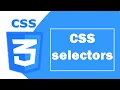CSS SELECTORS CSS TUTORIAL - 5 BASIC SELECTORS IN CSS SIMPLE SELECTORS NAME ID CLASS