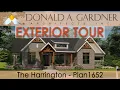 One-story house plan with a small floor plan and three bedrooms The Harrington