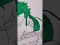ZORO DRAWING AND COLOURING HOW TO DRAW ZORO
