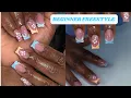 Airbrushed 3D French Beginner Freestyle Classy Nails