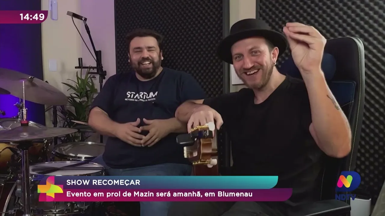 Recomeçar: evento em prol do músico Mazin será amanhã em Blumenau