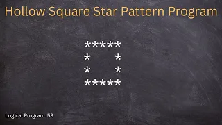 Star Pattern program Hollow Square hollow rectangle using java language