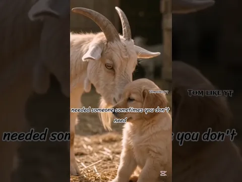 A Goat Took Care of This Little Puppy #shorts