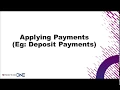 Applying Payments Eg Deposits