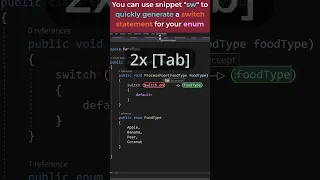 Quick way to create a Switch Statement for C Enum