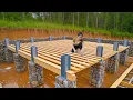 Download Lagu Woman build cozy log house in the woods | Journey from zero