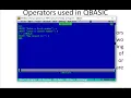 Operators used in qbasic