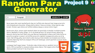 JavaScript Random Paragraph Generator Project 9 Learn Coding
