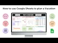 All-in-One Travel Planning Spreadsheets for Flights Hotels Itinerary Budget Packing Lists more