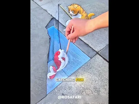 She Turned Broken Streets Into 3D Art 🎨🐱