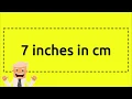 7 inches in cm