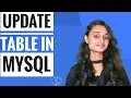 Update Table in MYSQL MySQL Tutorial