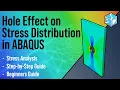 Abaqus Tutorial How a Hole Affects Stress Distribution in 3D Shell Plates Stress Analysis