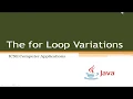 for Loop Variations in Java ICSE Syllabus