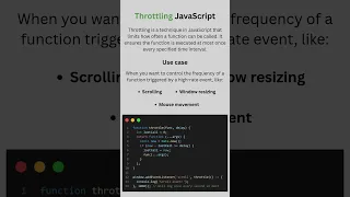 Throttling in JavaScript