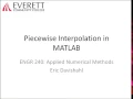 NM6-4 Piecewise Interpolation in MATLAB