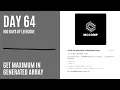 Get Maximum in Generated Array LeetCode problem 1646