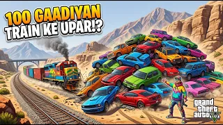 GTA 5 LIVE | Train vs 100 Luxury Cars 😱🔥 कौन बचेगा?