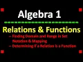 An Introduction to Relations Functions in Algebra 1