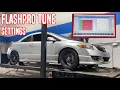 Hondata Flashpro Tune Settings - 8th Gen Civic Si