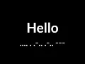 Hello in Morse Code