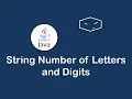 string number of letters and digits in java