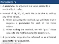 Vanderbilt CS1101 Lecture 3 1 Methods con t Parameters Returns