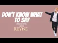 Download Lagu REYNE (cover)-Don't Know What To Say