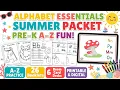 Alphabet Essentials Summer Packet 26 A Z Booklets Boom Cards