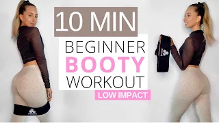 Download 10 MIN BOOTY WORKOUT AT HOME FOR BEGINNERS | No Jumping, Low Impact, No Squats | Booty Band MP3