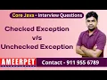 Checked vs Unchecked Exceptions Ameerpet Technologies By Srinivas