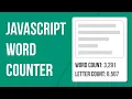 How to Create a Word Counter - JavaScript Project For Beginners
