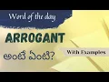 Arrogant Learn English from Telugu Daily Vocabulary through Telugu Easy Spoken English