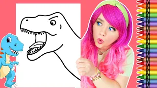Coloring a T-Rex Dinosaur Coloring Page Crayola Crayons