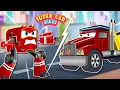 Lagu SuperCar Rikki Stops the Giant Monster Machine from Destroying The City!