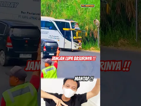 Membunyikan Basuri Viral Saat Turun Gunung 🥵#basuri #telolet #basuribussid