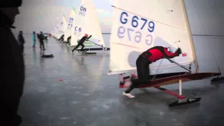 Speed at over 35 knots on ice – footage from the DN Ice Yachting Worlds 2014