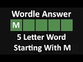 5 Letter Word Starting With M SOLVED Wordle 228 Answer February 2 2022