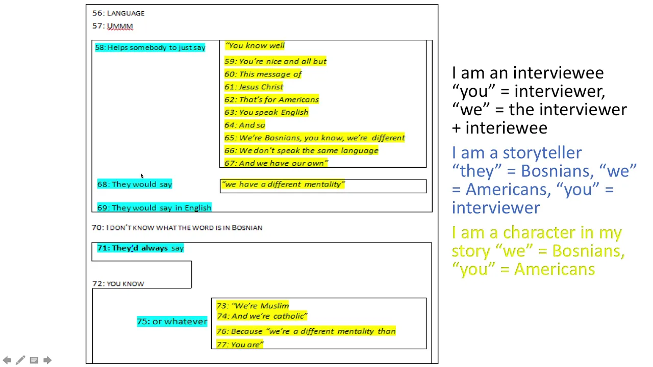 Narrative analysis