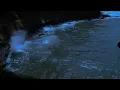 Ocean Waves at a Hidden Moonlit Cobalt Lagoon 🌙💙 Deep Sleep & Relaxation | 10 Hours Black Screen