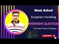 Exception Handling Interview questions and answers in Java Hindi Most Asked Question