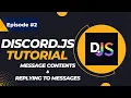 v14 Discord Bot Message Contents Simple Commands Discord JS Tutorial Episode